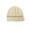 Gorro cálido unisex de cachemir con rayas, tejido trenzado, bloques de color y puño, gorro de invierno de moda con orejeras