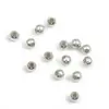 Cuentas redondas de plata de ley 925 lisas cuentas redondas transfronterizas cuentas cuentas cuentas cuentas accesorios para joyería DIY al por mayor materiales hechos a mano