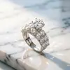 Anillo de comercio exterior transfronterizo Tonglin Wish, anillo de plata esterlina s925, anillo de circón, anillo de doble uso, fuente de fabricante