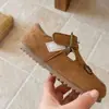 Nuevas Zapatillas de Media Punta Cerradas de Suela Gruesa Estilo Retro para Mujer, Zapatos Infantiles de Lona, Más Vendidos Otoño 2025