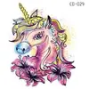 Novos Adesivos de Tatuagem de Unicórnio à Prova d'Água Verão Flamingo Adesivos de Tatuagem para Crianças Adesivos de Tatuagem Temporária