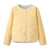 Exportación Transfronteriza Ropa de Mujer Otoño e Invierno 2025 Estilo Europeo y Americano Cuello Redondo Acolchado Color Sólido Bolsillo con Solapa Pantalones Chaqueta de Algodón Mujer C92816