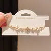 Pulsera de Flor de Zirconia Bañada en Oro Real de 18 Quilates Estilo Lujo Ligero, Pulsera de Alta Gama y Elegante, Joyería de Mano Moderna, Exquisita y Versátil