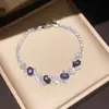 Pulsera Súper Brillante con Broche Ovalado de Circonita, Lujo Ligero, Sensación de Alta Gama, Estilo de Nicho, Accesorio de Mano Exquisito y Versátil