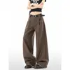 Pantalones casuales Harajuku de moda, nuevos, versátiles, bordados 250, con dobladillo tridimensional y cintura semi-elástica, temperamento artístico