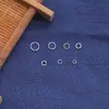 Plata de Ley 925 Redonda de un Solo Círculo Hecha a Mano DIY Joyería Pulsera Collar Conexión Final Accesorios Fábrica Stock Listo Entrega 48H