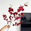 Venda Quente Transfronteiriça Orquídea Dançante Flor Artificial Cores de Outono Decoração de Casa Sala de Estar Mesa de Jantar Orquídea Dançante Artificial Flor Falsa Atacado