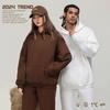 Amazon Comercio Exterior Otoño/Invierno 2025 Estilo Americano Marca de Moda Sudadera Holgada con Capucha de Felpa Gruesa de Color Sólido para Hombre al por Mayor