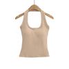 2025 Verão Multicolorido Regata Halter com Bojos, Sutiã Sexy Hot Girl, Peça Única para Usar por Cima e Top Interno