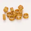 Accesorios dorados de alta retención de color para joyería DIY, anillo brazalete de circón incrustado de microoro estilo antiguo, material de cuentas tejido a mano