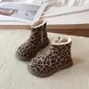 Botines Cortos para Niñas 2026 Otoño/Invierno Nuevos Botines Retro Versátiles con Estampado de Leopardo Estilosos y Cálidos Botas Martin para Niñas Pequeñas