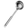 Juego de utensilios de cocina de acero inoxidable espátula cuchara para sopa pala para saltear espátula cuchara para arroz tenedor de mango cuadrado suministros de cocina para el hogar