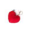 Accesorio en Forma de Corazón de Piel de Conejo Llavero de Coche Colgante Bola de Peluche Linda Colgante para Bolso Regalo de Cumpleaños en Forma de Corazón