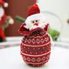 Nova Sacola de Doces de Natal Desenho do Papai Noel Saco com Cordão Saco de Maçã Festa de Feriado Decoração de Casa