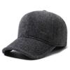 Inverno novo protetores de ouvido para meia-idade e idosos boné de aba fashion boné esportivo com marca V de lã espessado à prova de frio boné de baseball de pai