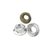 Porca Sextavada com Flange de Alta Resistência M3-M12 Porca Sextavada com Flange Galvanizada DIN6923 Porca de Segurança com Dentes de Engrenagem