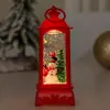 Decoraciones Navideñas Nuevas Transfronterizas Luces Cuadradas Talladas Navideñas Adornos Luces del Festival Navideño Adornos de Agua Hombre Viejo Vintage