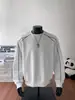 Sudadera Desconstruida con Cuello Redondo Rivet para Hombre, Ropa de Moda Estilo Americano para Primavera y Otoño, Gama Alta, Elegante, Holgada, Chaqueta Pesada