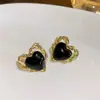 @Oferta Especial@ Pendientes Coreanos 2025 Sencillos con Forma de Corazón, Estilo de Lujo Ligero de Nicho, Diseño Versátil, Pendientes de Botón