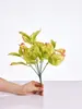 Parede Verde com Rabanete Verde, Plantas Verdes e Flores, Parede de Decoração para Varanda Interna, Paisagismo para Lojas e Restaurantes em Shoppings, Folhas de Árvore Falsas