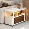 Mesa de Café Multifuncional Móvil Usada para Sala de Estar Wind Apartamento Pequeño en Casa Sofá con Ruedas Gabinete Lateral Mesa Lateral Mesa Pequeña