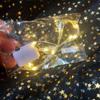 Venta al por mayor 1 metro línea de luz LED con botón, luz para caja de regalo con luces intermitentes para ramo, luces ondulantes para hornear, cadena de luces decorativas para globos