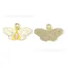 Pingente Criativo Cruzado Liga de Borboleta Gota de Óleo Pingente para Pulseira Colar Chaveiro Capa de Celular Material Artesanal