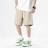 Shorts de Verano 2025 Nuevos Color Sólido Deportivos Pantalones Cinco Puntos Marca de Moda Holgados Retro Japonés Shorts de Playa para Hombre de Largo Medio