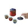Juego de Té Kung Fu Cultural y Creativo de la Ciudad Prohibida, Juego de Tetera y Tazas de Té para Uso en Casa, Regalo para Personas Mayores, Maestros, Padres, Regalo de Año Nuevo y Cumpleaños