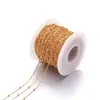 Corrente de Aço Inoxidável Feita à Mão DIY Elo Plano Redondo O Corrente de Contas Colorida Fecho Redondo Pulseira Colar Corrente de Franja Acessórios de Joias