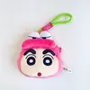 Bolsa de Armazenamento de Pelúcia Autêntica do Desenho Shin-Chan Q Fofa Chaveiro de Cabeça Grande Bolsa Fofa Enfeite de Carro Presente