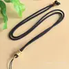 Cuerda redonda pequeña de 2 mm, cordón ajustable con mantra de seis caracteres, aleación de Tangka y colgante de jade, al por mayor. Cordón de collar de oro Pixiu