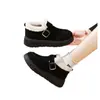 Zapatos Birken de Algodón con Suela Gruesa de Invierno para Mujer con Felpa Cálida, Hebilla, Lana de Cordero, Perezosos Deslizables, Venta al por Mayor Directo de Fábrica