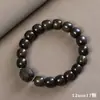 Bodhisattva xadrez ágarwood masculino material antigo círculo único 2.0 pulseira contas Wen brincar furo pequeno pulseira de terço 108 mulheres