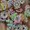 Anillos de Diamante Ufo de Macarrón Coloridos, Separadores de Anillo de Rueda de Cobre Puro, Cuentas Espaciadoras para Bolígrafo de Pulsera de Abalorios DIY, Accesorios de Joyería