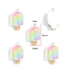 Colgante de Paleta de Caramelo Arcoíris de Resina de Dibujos Animados Coloridos DIY Materiales Hechos a Mano Accesorios para el Cabello Bolsa Pulsera Encanto W584