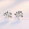 Pendientes de árbol de Navidad estilo INS coreano diseño de personalidad y temperamento incrustados con circonita pendientes de árbol de la suerte de deseos regalo de Año Nuevo