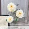 Ramo de flores artificiales de color champán para boda, decoración de hotel, diseño de boda, fondo de carretera, arreglo floral al por mayor