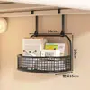 Cesta colgante para dormitorio estudiantil para guardar especias, jengibre y ajo; cesta escurridora de pared; una solución de almacenamiento de cocina imprescindible que no requiere taladrar agujeros
