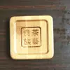 Venta al por mayor directa de fábrica posavasos de bambú para taza de té portavasos accesorios para juego de té posavasos redondo cuadrado aislado se puede grabar LOGOTIPO