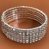 Pulsera elástica de cadena de garra de 4MM Pulsera de moda europea y americana Pulsera Joker pulsera totalmente de diamantes Venta directa de fábrica al por mayor transfronteriza