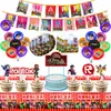 Roblox Mundo Virtual Globo de Bandera Nuevo Inserto para Pastel Mantel Set de Suministros para Decoración de Fiesta