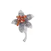 Broche de Flor de Pedrería Retro Pin de Rosa de Circonia de Lujo Accesorios de Moda para Abrigo Traje Adornos Transfronterizos