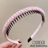 Faixa de Cabeça de Coroa Alta para Afinar o Rosto de Mulheres, Acessório de Cabeça Simples e Versátil com Textura Dentada, Faixa de Cabeça Diária de Nicho