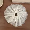 Scrunchie de Renda com Pérolas Extra Grande Elástico Versátil para Rabo de Cavalo Coque Flor de Cabelo