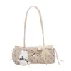 Bolso de axila de estilo coreano, nicho, dulce con lunares para mujer, nueva colección de otoño 2026, moderno bolso de hombro con lazo de encaje