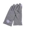 Nuevos guantes cálidos de terciopelo con pantalla táctil para mujer, para montar al aire libre, bonitos guantes de terciopelo estilo abanico coreano para mujer