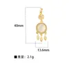 Accesorios para joyería diy directos de fábrica colgante H chapado en cobre colgante simple de piedra ojo de gato colgante de cisne microincrustado sin cadena