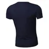 Camiseta Deportiva Ajustada de Alta Elasticidad para Hombre Camiseta Lisa de Cuello V para Hombre T39