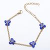 Pulsera de acero de titanio con mariposa y clip de cadena O transfronteriza, chapada en oro de 18 quilates al vacío, acero inoxidable, retención de color, buena moda.